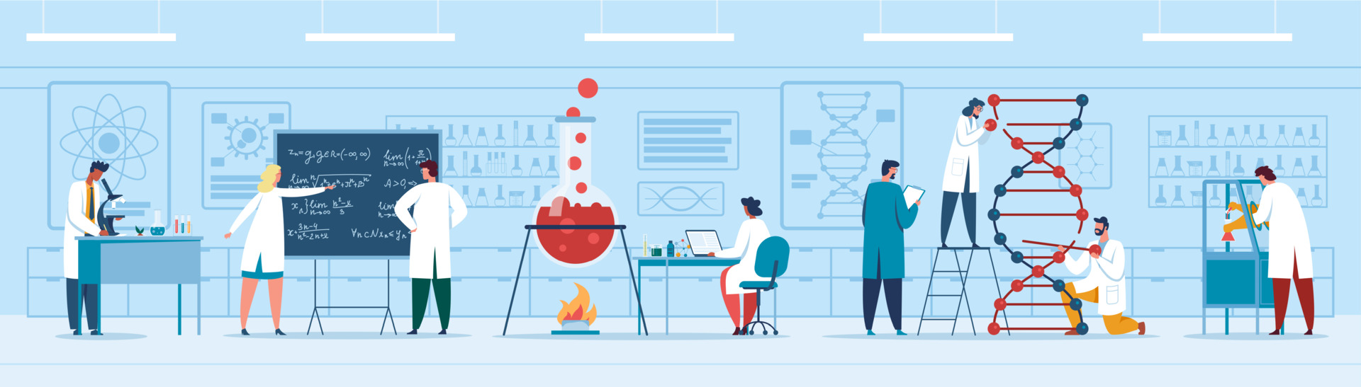 Science laboratory illustration